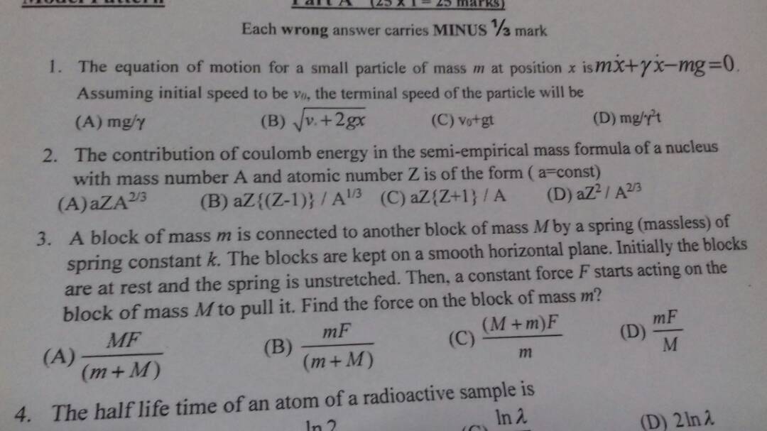 Question image for the half life time of an atom of a radioactive sa